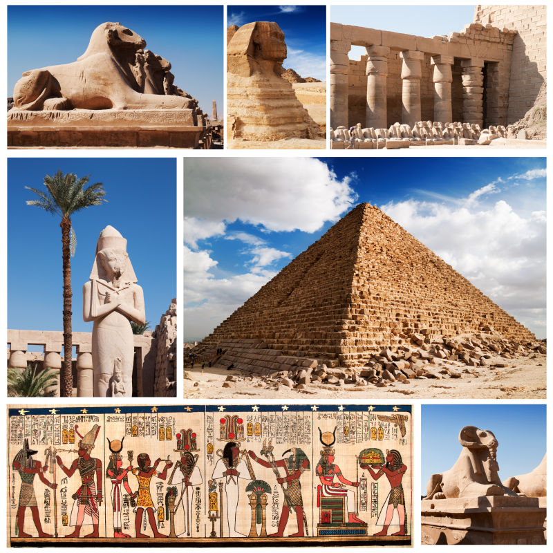 埃及遗产风景拼贴
