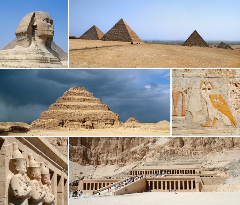 埃及世界遗产风景拼贴