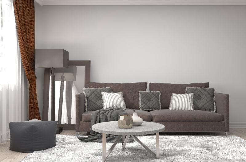 有沙发的现代风格室内设计