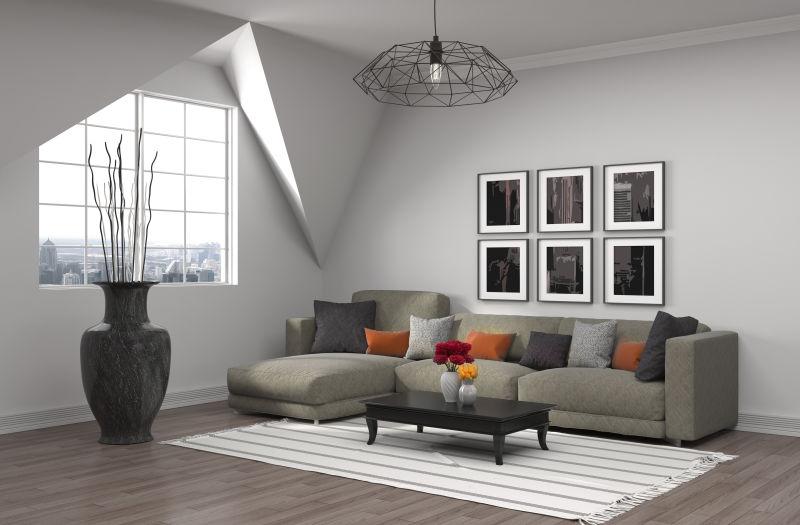 室内客厅沙发三维绘制