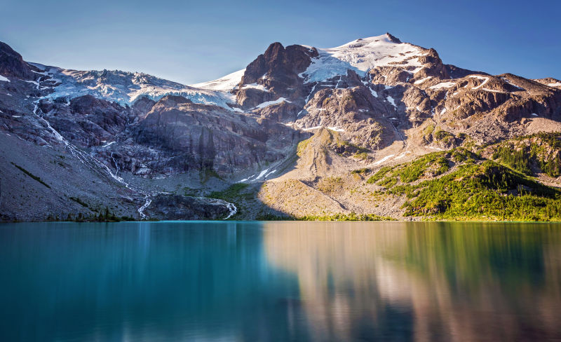 高山与湖水