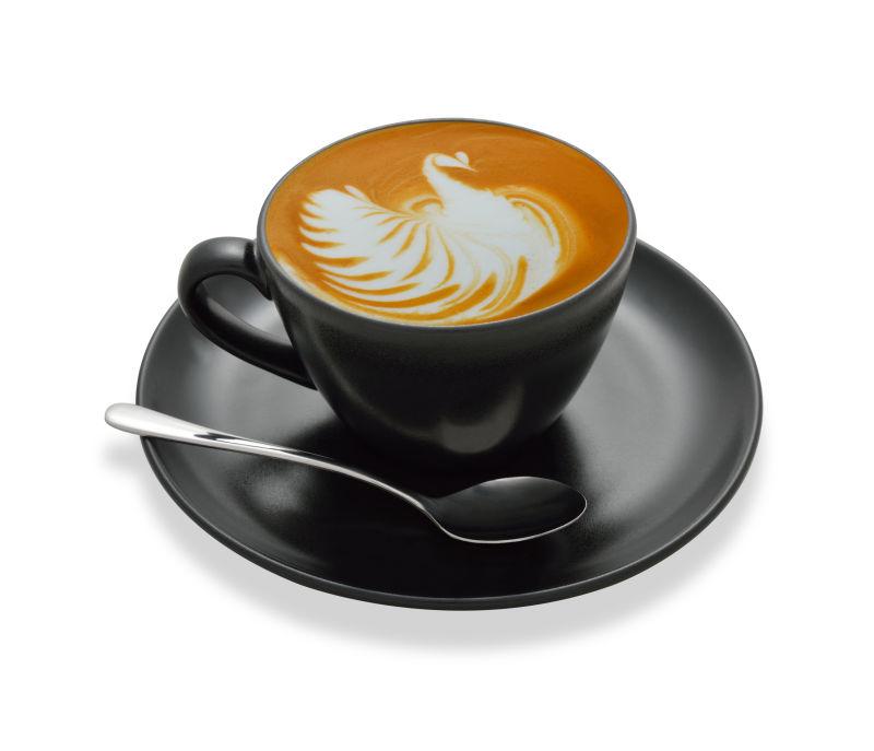 有鸟形图案的咖啡