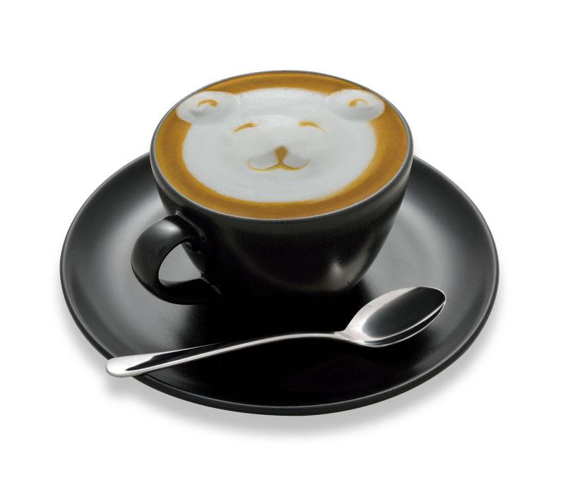 小熊形象的拿铁咖啡艺术