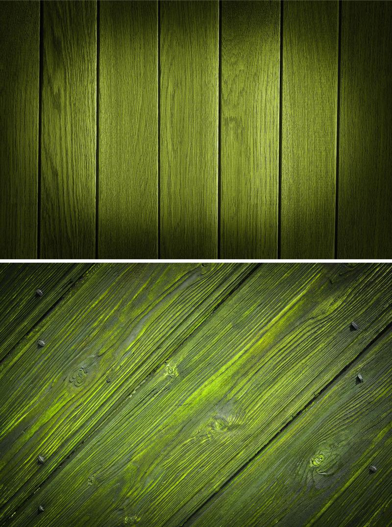 绿色的木材纹理