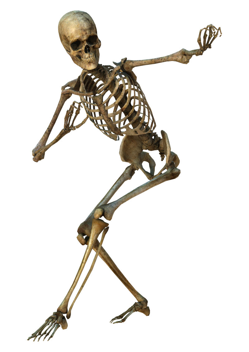 摆跳舞姿势的人体骨骼