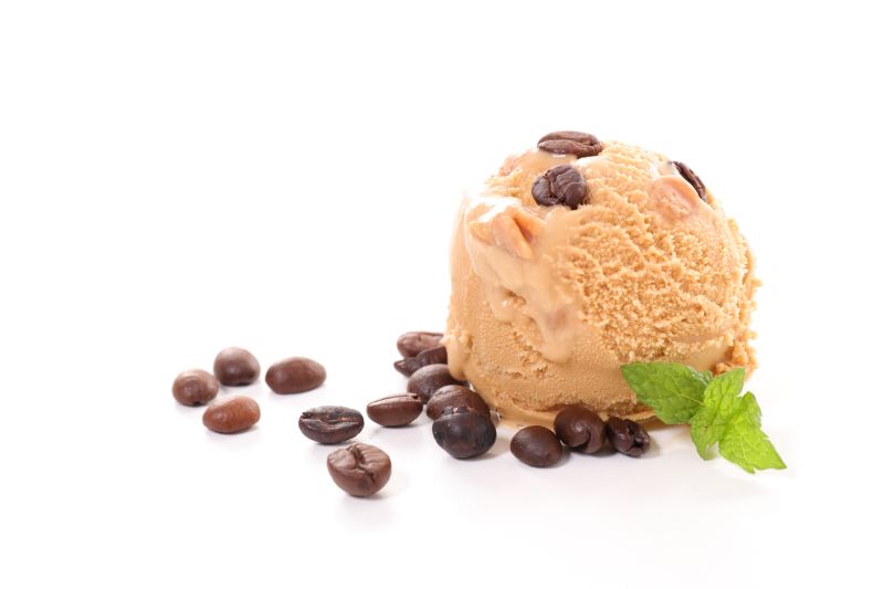 咖啡豆与冰淇淋