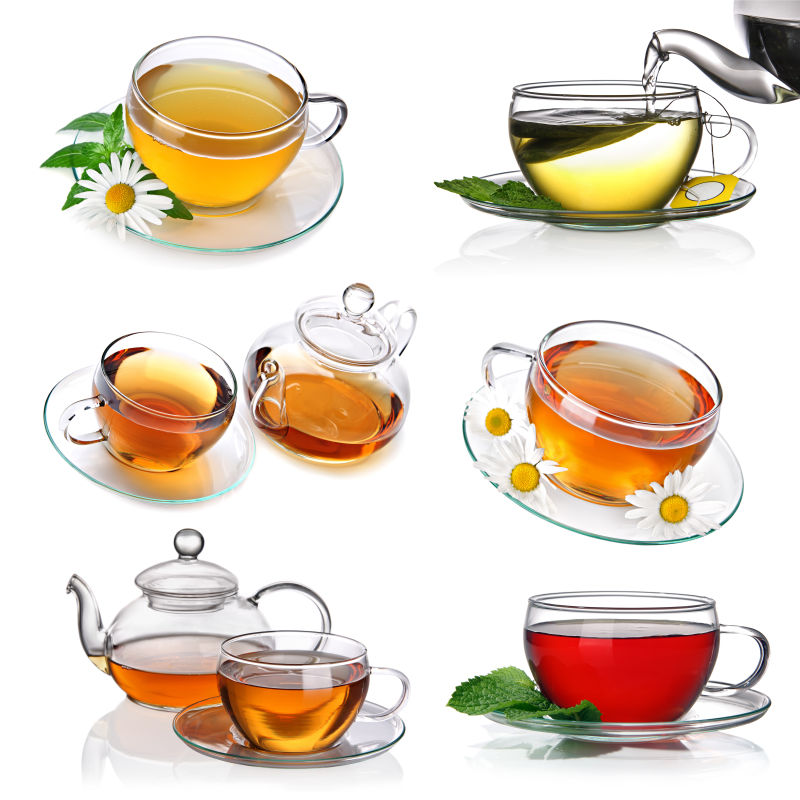 六种不同的茶水