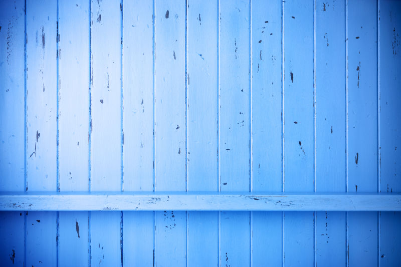 蓝色油漆木板纹理背景