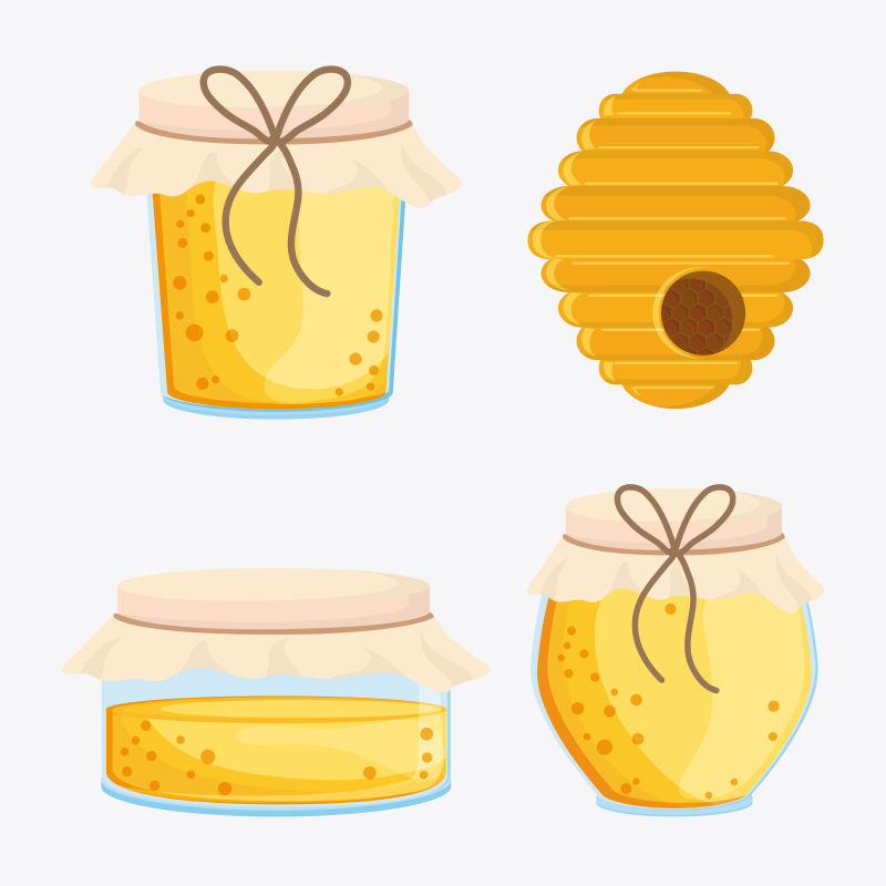 抽象矢量蜂蜜插图设计
