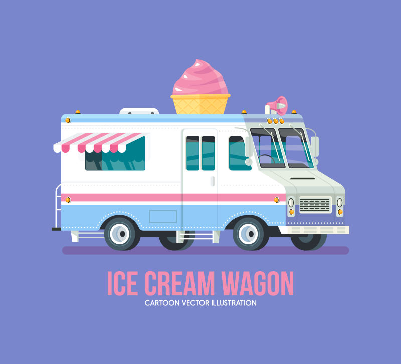 矢量冰淇淋车