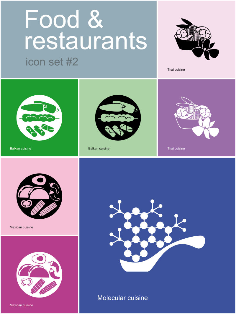 餐厅的平面图标矢量设计