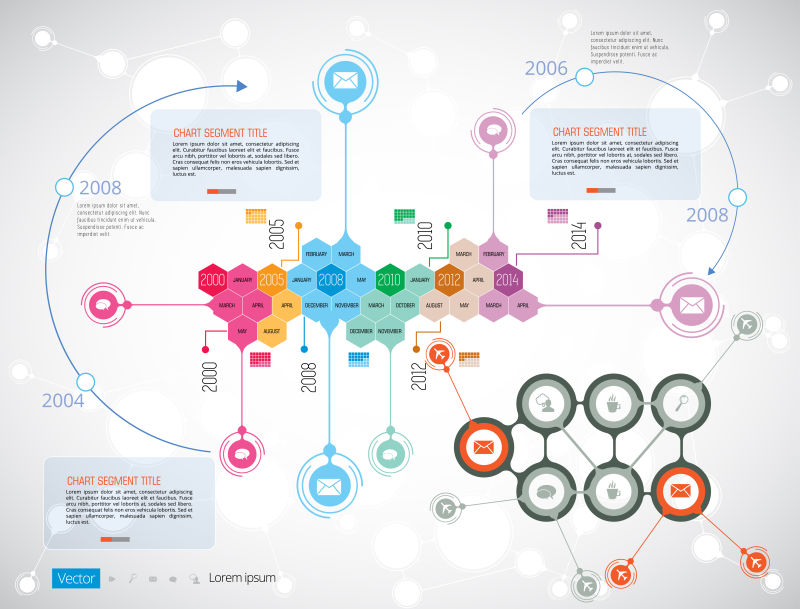 矢量的演示信息图表设计