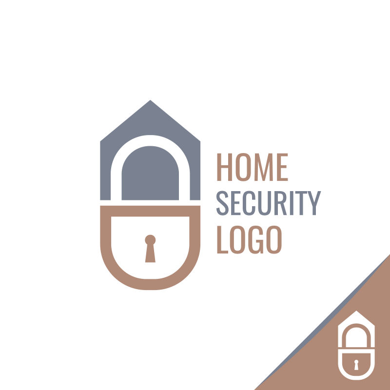 家庭安全logo标志矢量设计