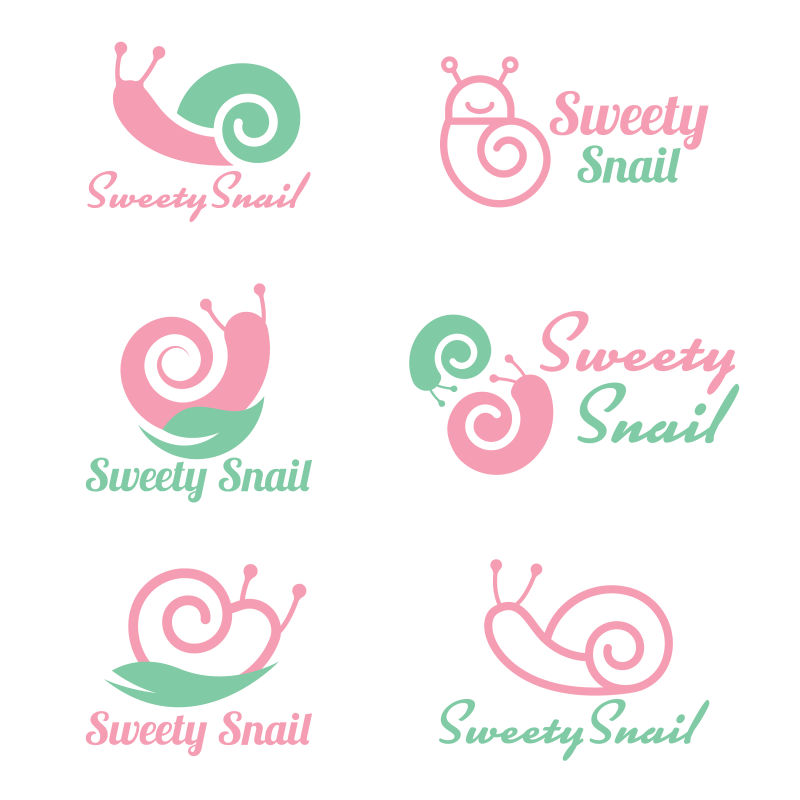 矢量的蜗牛标志设计