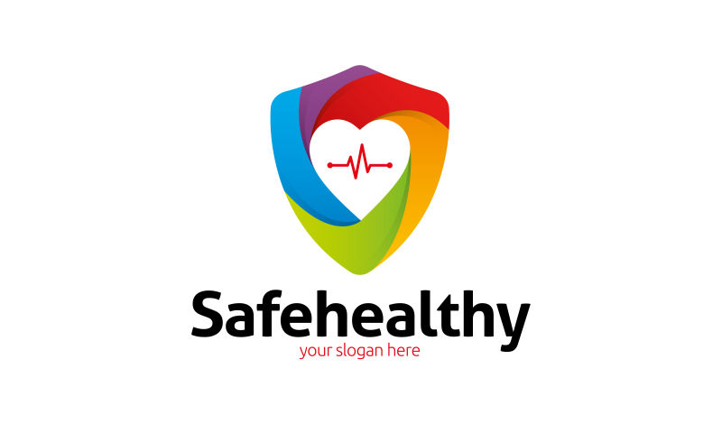 创意矢量安全健康概念的标志设计
