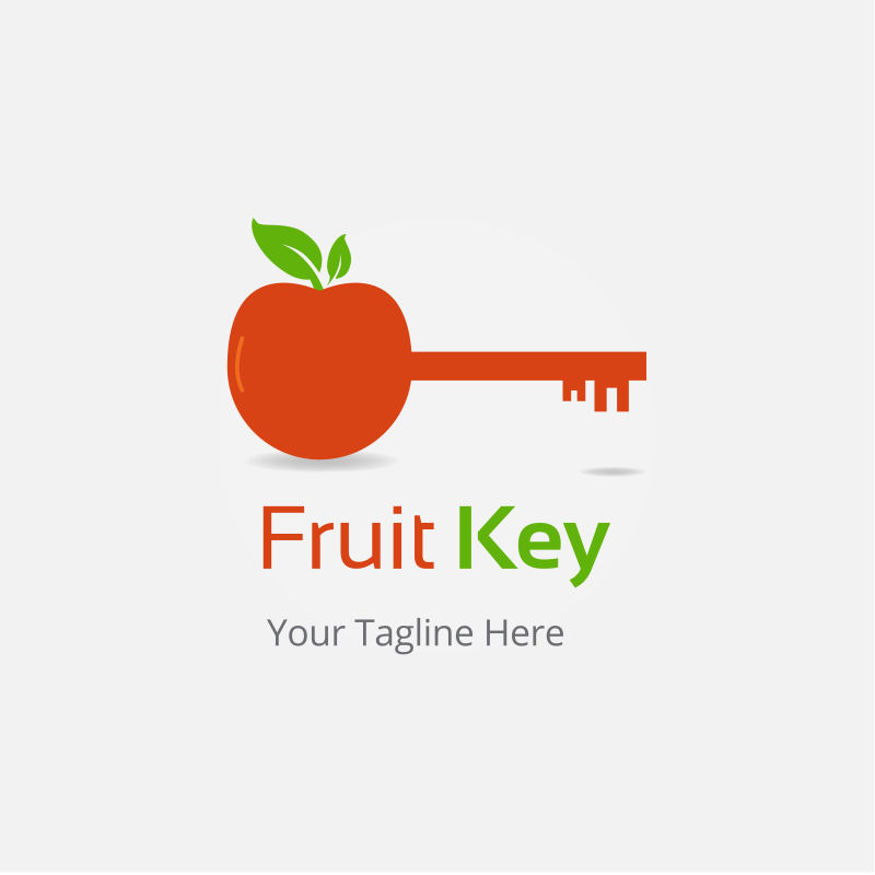 矢量重要水果概念的标志设计
