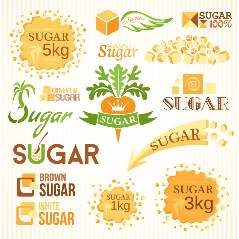 创意矢量糖的标签设计