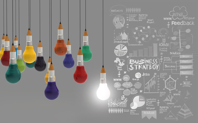 以灯泡创意设计业务为商业理念