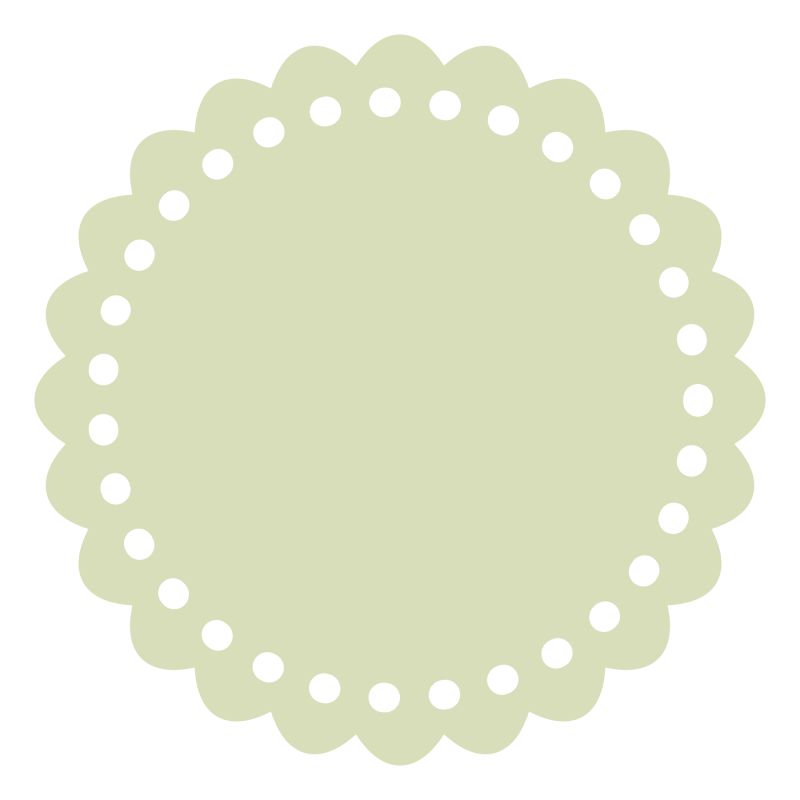 绿色圆形花朵矢量图