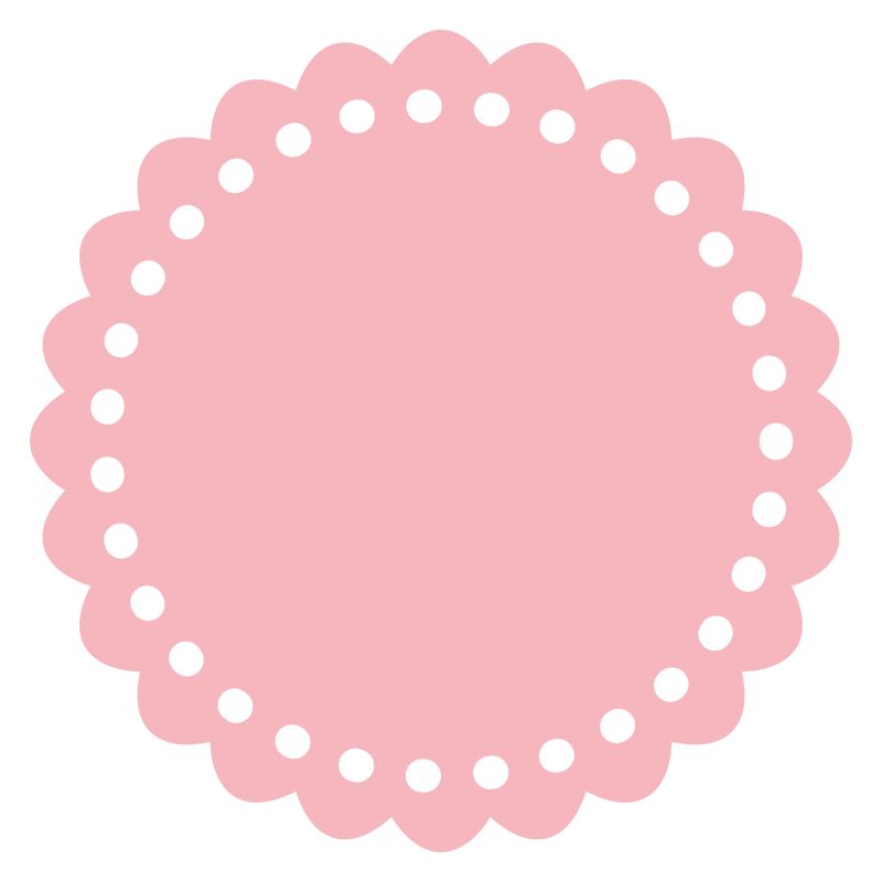 粉色圆形花朵卡通矢量图