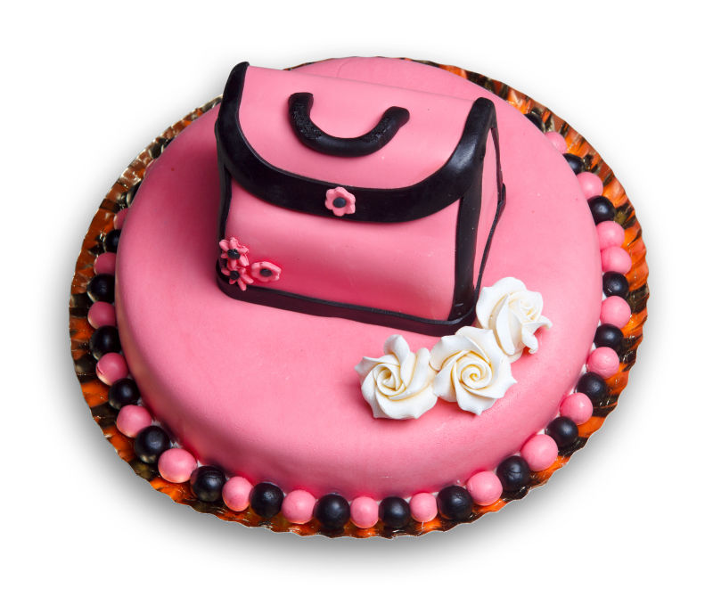 粉色得包包蛋糕