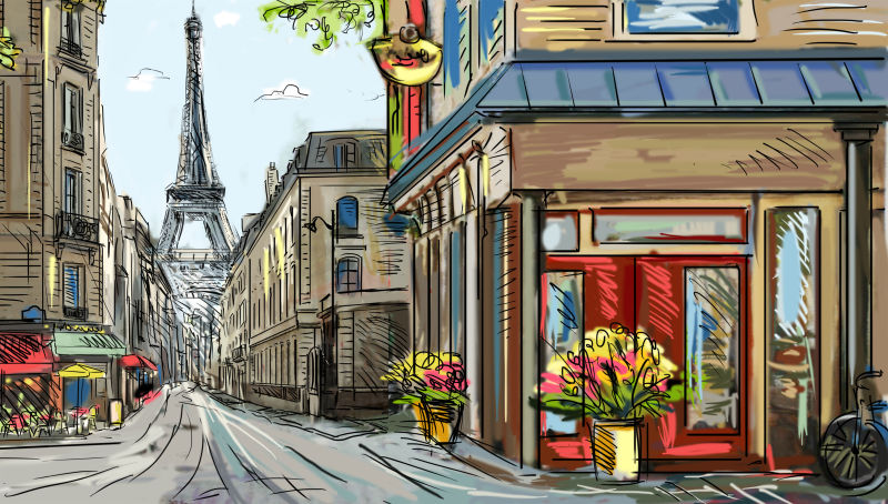 巴黎街头彩绘