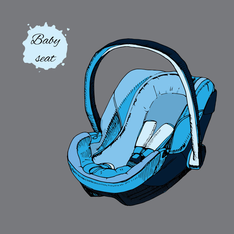 矢量的婴儿车座椅插图