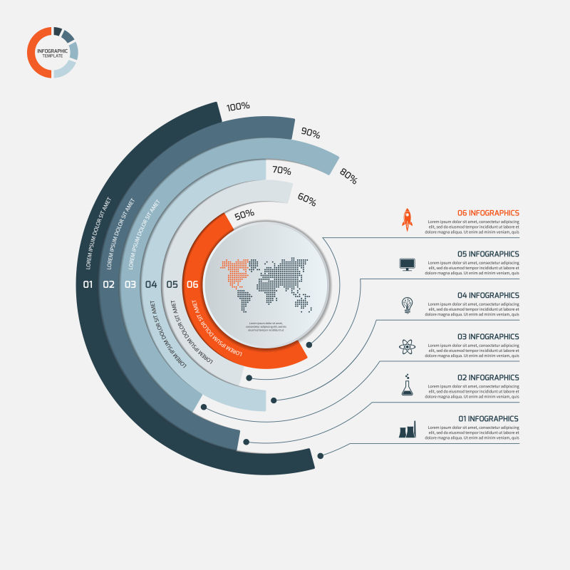 矢量的环形信息图表设计