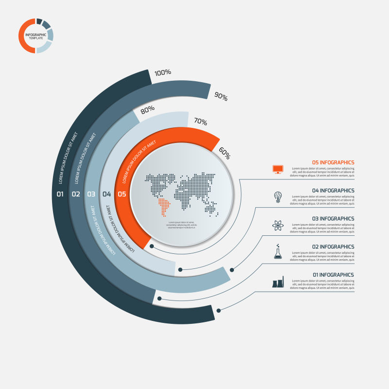 环形信息图表矢量