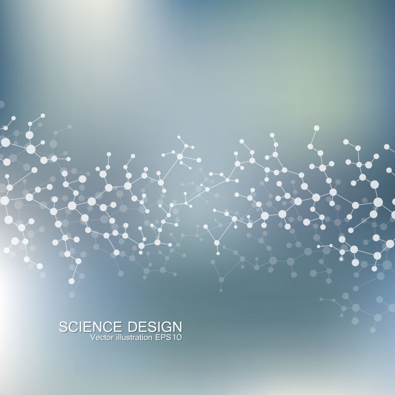 DNA分子图案概念背景矢量设计