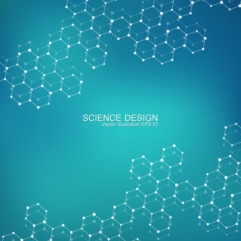 DNA分子图案背景矢量设计
