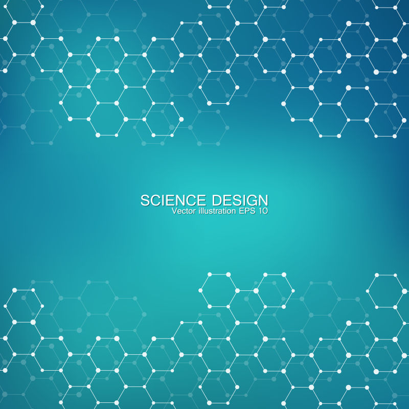 矢量DNA分子图案背景设计