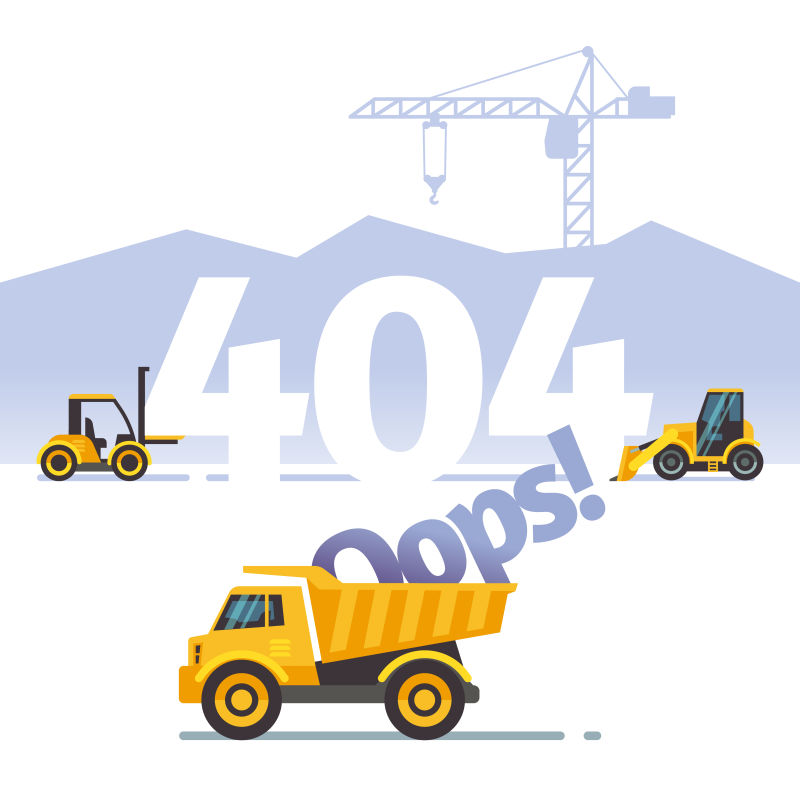 404网页异常插图矢量设计