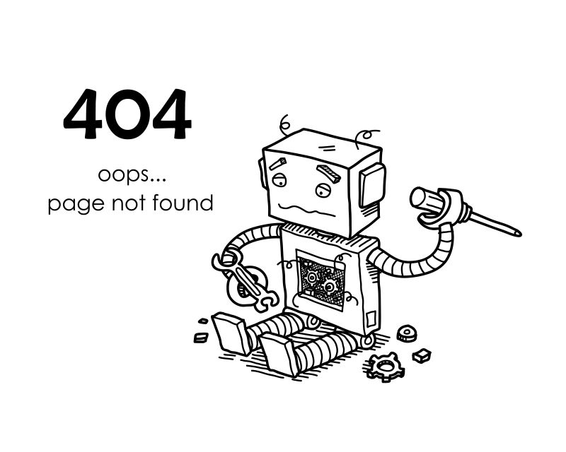 页面错误404的矢量插图