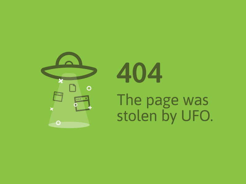 页面异常404飞碟插图矢量设计