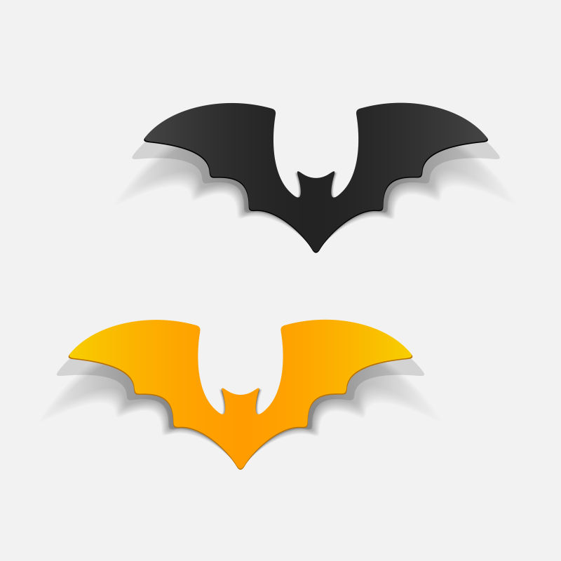 矢量蝙蝠元素的创意万圣节设计元素