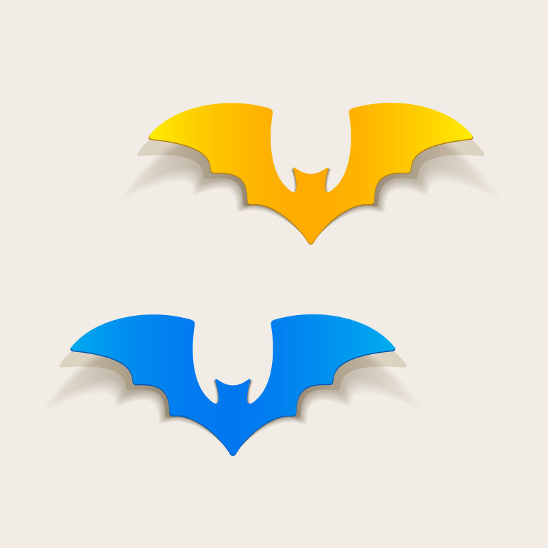 矢量蝙蝠元素的万圣节设计元素