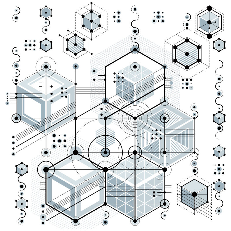 建筑蓝图矢量数字背景