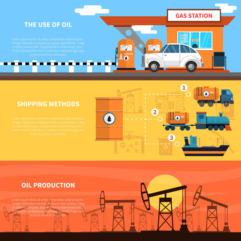 石油工业横幅矢量设计