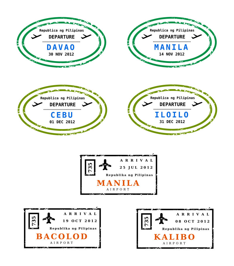 创意矢量菲律宾海关印章设计