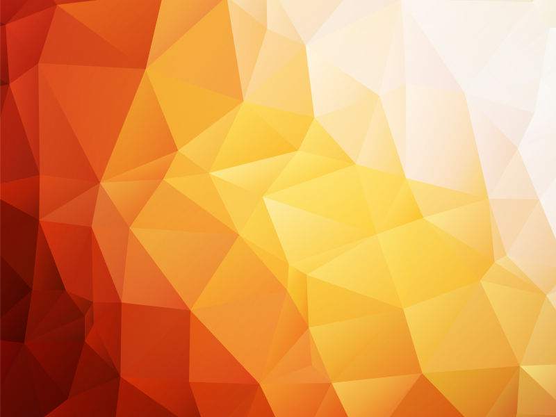 创意抽象橙色渐变几何三角背景