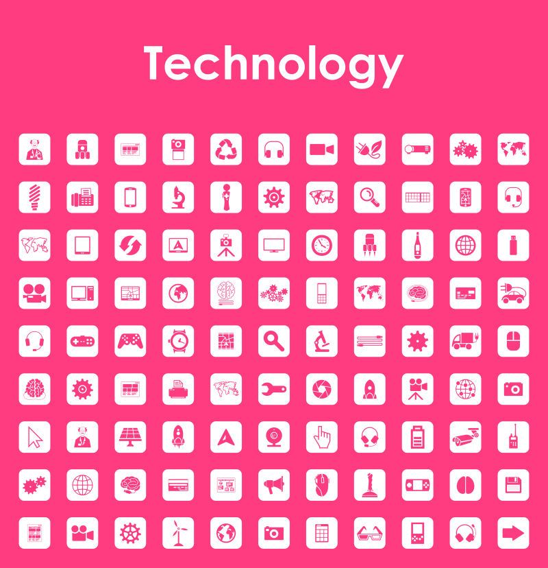 创意矢量简约技术概念的图标设计