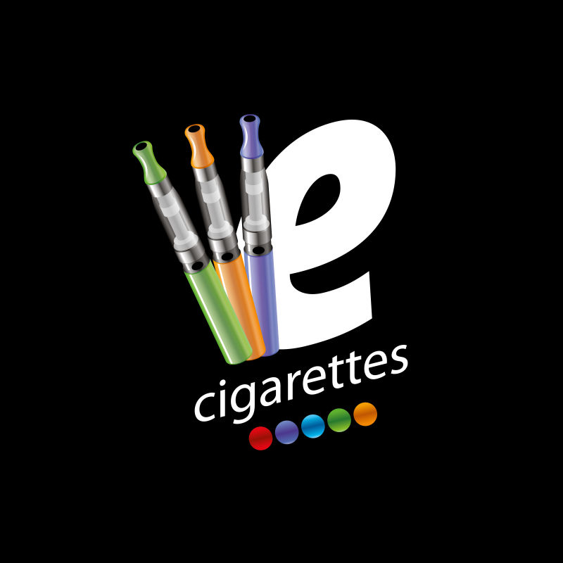 创意矢量彩色电子烟网络售卖的标志