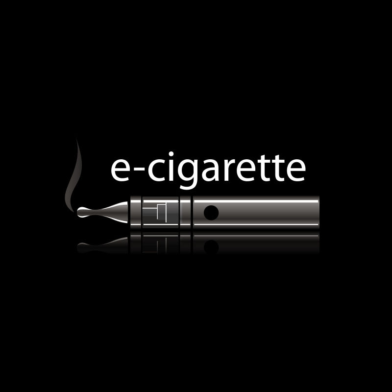 矢量灰色电子烟的现代标志设计