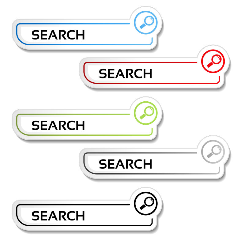 抽象矢量简易网络搜索概念的图标