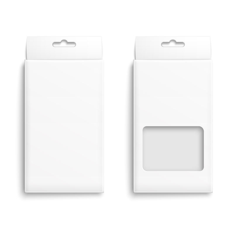 白色产品包装盒矢量设计