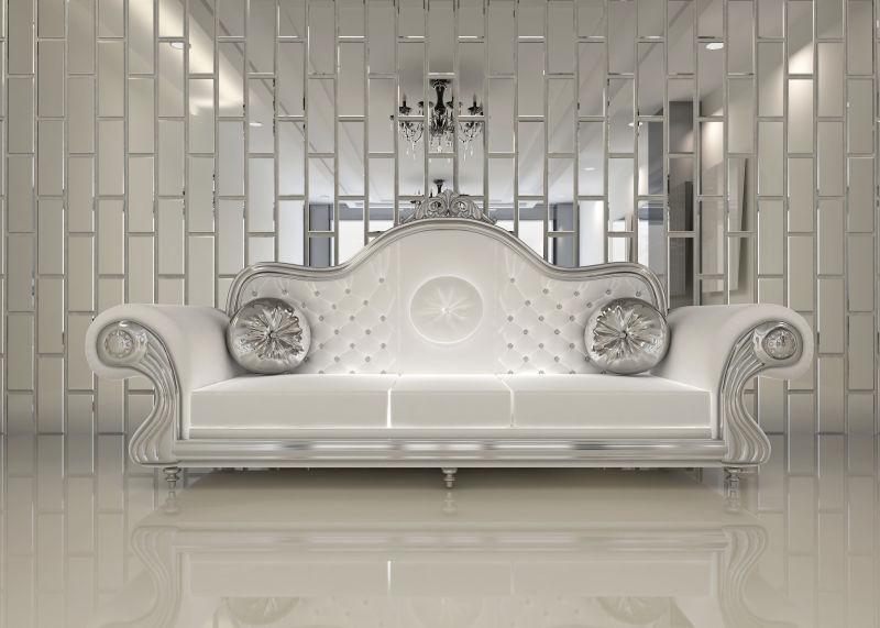 皇家室内公寓现代白色沙发