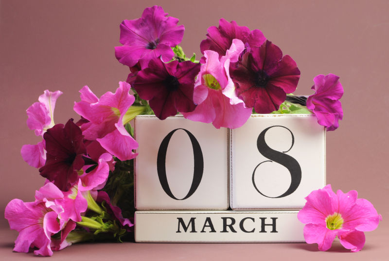 装饰粉色花朵母亲节日历