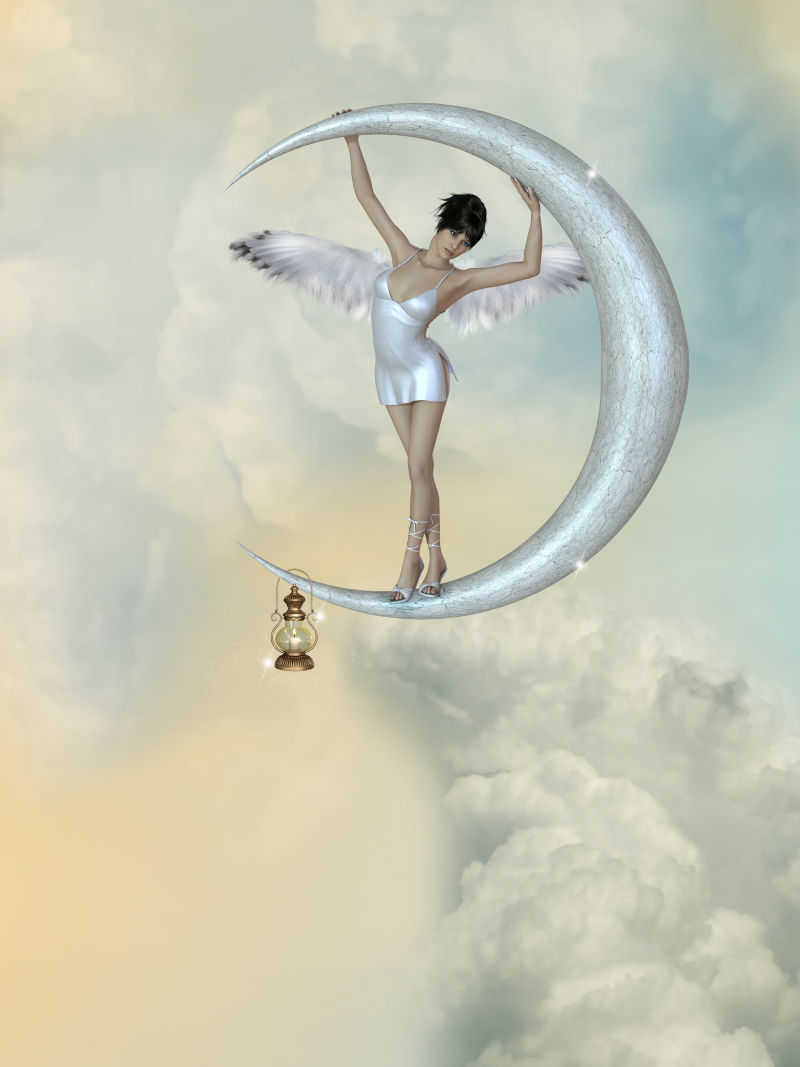 月亮和天使女孩