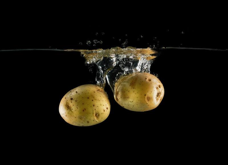 马铃薯块茎落水